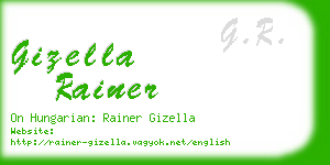 gizella rainer business card
